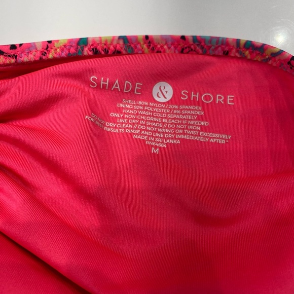 bikini top & bottom: coral rose tile wrap top w/ ruching bottom - Picture 8 of 11
